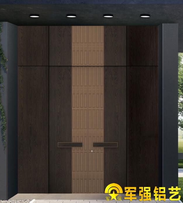 一門一景木紋岩板門